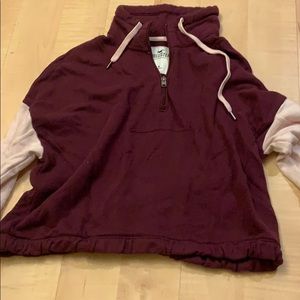 Half zip sweat shirt